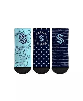 Rock 'Em | Toddler Boys and Girls Socks Seattle Kraken #1 Fan 3-Pack Crew Socks Set,商家Macy's,价格¥147