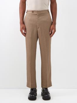 Needles真假, Needles | Pleated tile-jacquard trousers商品图片 