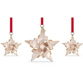 Swarovski | Swarovski Ornament Set - Festive Annual Edition 2021 Gold Tone Crystal | 5597133,商家My Gift Stop,价格¥766