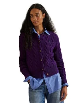 Ralph Lauren | Cable-Knit Wool-Cashmere Cardigan Sweater,商家Bloomingdale's,价格¥1743