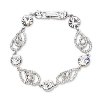 Givenchy | Silver-Tone Crystal Pavé Pear Stone Flex Bracelet 