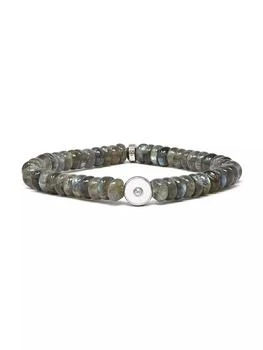 Anzie | Jac + Jo Sterling Silver Labradorite & Topaz Beaded Bracelet,商家Saks Fifth Avenue,价格¥1763