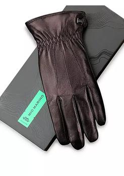 product Men's Ridged Leather Touchscreen Gloves image