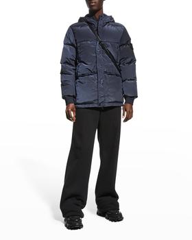 Stone Island | Men's Garment-Dyed Hooded Puffer Jacket商品图片,5.3折