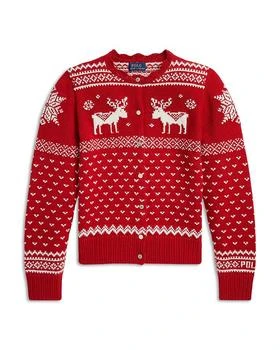 Ralph Lauren | Girls' Fair Isle Cardigan - Little Kid, Big Kid,商家Bloomingdale's,价格¥758
