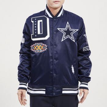 推荐Pro Standard Cowboys Mash Satin Jacket - Men's商品