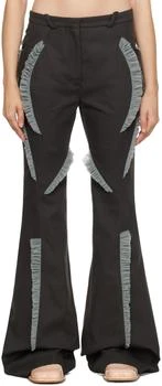 Kiko Kostadinov | Gray Flared Trousers,商家Ssense US,价格¥6748