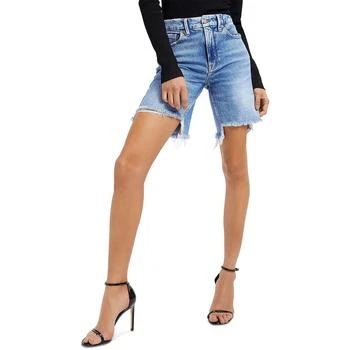 Good American | Good American Womens Denim Distressed Bermuda Shorts,商家BHFO,价格¥169