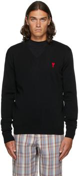 推荐Black V-Neck Ami de Cœur Sweater商品