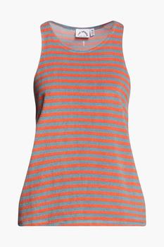 推荐Striped French cotton-blend terry tank商品