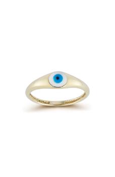 商品EMBER FINE JEWELRY | 14K Gold Evil Eye Enamel Ring - Size 7,商家Nordstrom Rack,价格¥1151图片