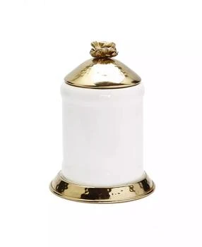 Classic Touch | Glass Canister Hammered Lid and Base Flower Knob Set, 2 Piece,商家Macy's,价格¥294