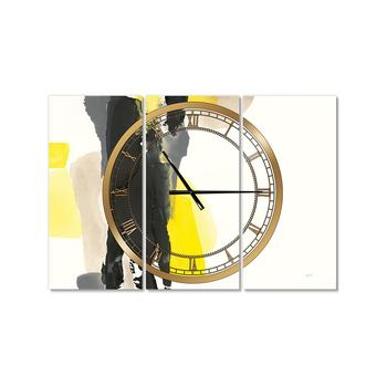 商品Designart | Glam 3 Panels Metal Wall Clock,商家Macy's,价格¥1267图片