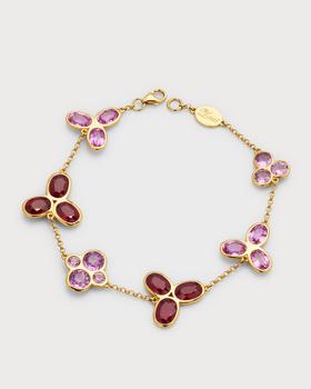 商品18K Gold Bezel Bracelet with Diamonds, Sapphires & Rubies图片