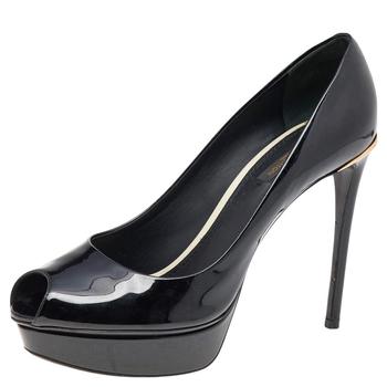 lv高跟鞋, [二手商品] Louis Vuitton | Louis Vuitton Black Patent Leather Platform Pumps Size 39商品图片 7.8折, 满1件减$100, 满减