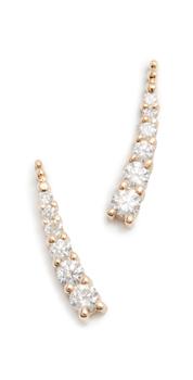 商品Jade Trau | Jade Trau 18k 迷你 Luna 耳钉,商家Shopbop,价格¥9770图片