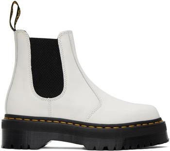推荐White 2976 Smooth Platform Chelsea Boots商品