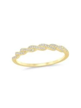 Saks Fifth Avenue | 14K Yellow Gold & 0.1 TCW Diamond Band Ring,商家Saks OFF 5TH,价格¥1715