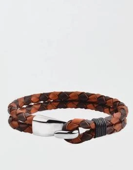 推荐West Coast Jewelry Stainless Steel Braided Leather Bracelet商品