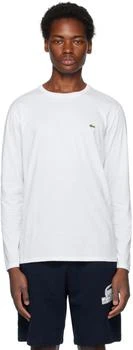 Lacoste | White Crewneck Long Sleeve T-Shirt 7折