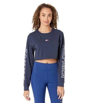 Tommy Hilfiger | Long Sleeve Cropped Tee w/ Sleeve Graphics and Flag Embroidery 7折
