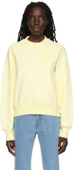商品AMI | Yellow Ami de Cœur Sweatshirt,商家SSENSE,价格¥796图片