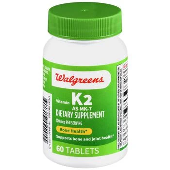 Walgreens | Vitamin K2 As MK-7 100 mcg Tablets,商家Walgreens,价格¥105