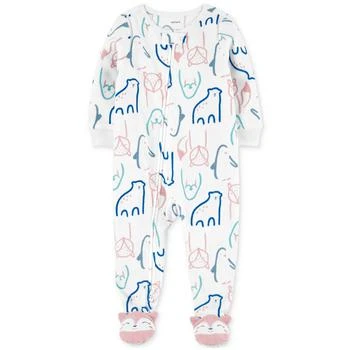 Carter's | Toddler Girls 1-Piece Animal-Print Fleece Footed Pajama 5折