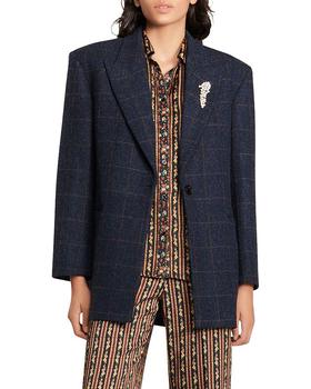 sandro外套是什么牌子, Sandro | Alto Checkered Jacket商品图片 独家减免邮费