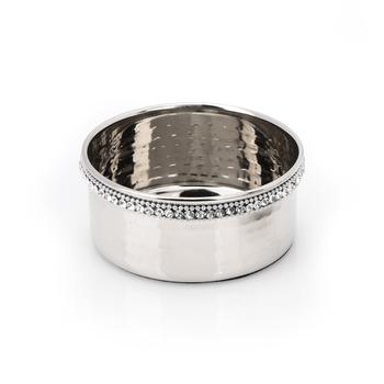 商品Classic Touch Decor | Stainless Steel Wine Coaster with Crystal Bead Edge,商家Premium Outlets,价格¥155图片