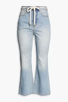 推荐Faded high-rise kick-flare jeans商品