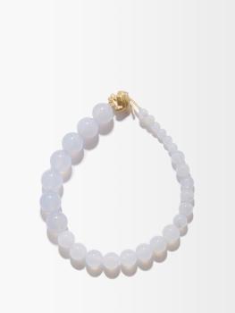 Completedworks | Agate & 14kt gold-plated beaded bracelet商品图片,
