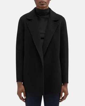 推荐Open Front Coat in Double-Face Wool-Cashmere商品