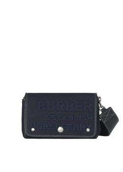 巴宝莉男包真假, Burberry | Small horseferry linen cotton crossbody bag商品图片 