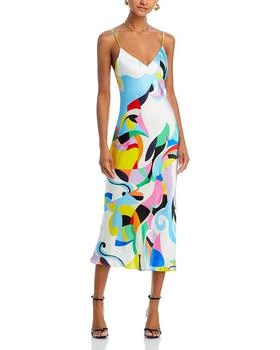 L'Agence | Seridie Silk Printed Midi Slip Dress,商家Bloomingdale's,价格¥4453