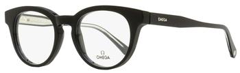 推荐Omega Men's Pantos Eyeglasses OM5003H 001 Black/Crystal 52mm商品