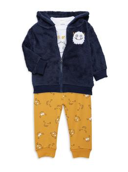 商品Baby Boy's 3-Piece Faux Fur Jacket, Bodysuit & Joggers Set图片