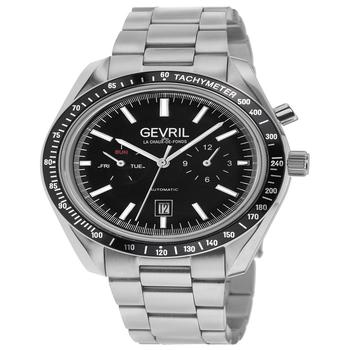 推荐Men's Lenox Swiss Automatic Silver-Tone Stainless Steel Bracelet Watch 44mm商品