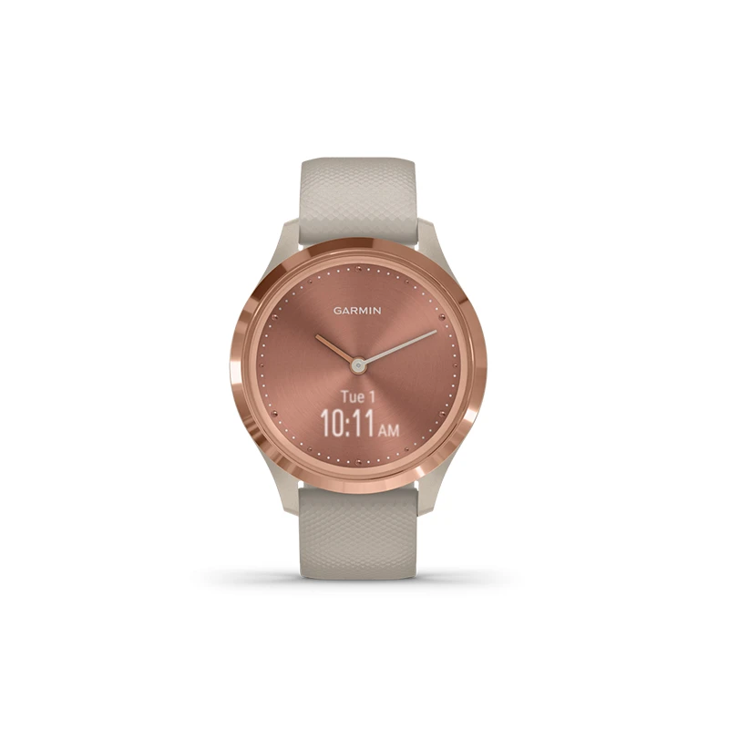 Garmin | GARMIN 女士玫瑰金色树脂表盘石英机芯白色硅胶表带智能手表39MM,商家VP FRANCE,价格¥1669