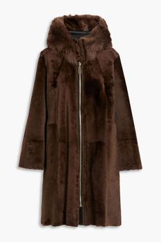 推荐Reversible shearling hooded coat商品