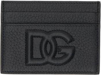 Dolce & Gabbana | Black 'DG' Logo Card Holder,商家SSENSE,价格¥1956