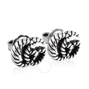 Gucci | Double G earrings in Sterling Silver,商家Jomashop,价格¥1936