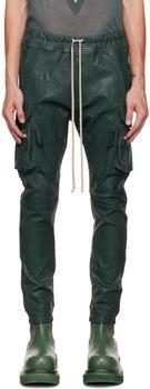 rick owens男裤, Rick Owens | Khaki Mastodon Leather Pants商品图片 额外8.5折, 额外八五折