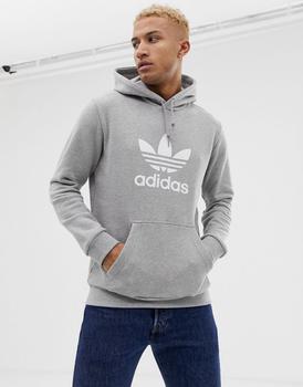 essentials hoodie, Adidas | adidas Originals Essentials hoodie in grey商品图片 