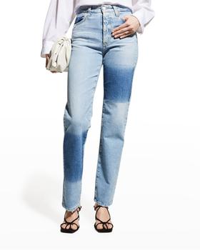 推荐Alexxis High-Rise Straight-Leg Jeans - Biodegradable Dye商品