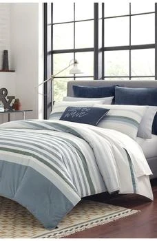 Nautica | Lansier Grey Stripe Cotton Comforter Set,商家Nordstrom Rack,价格¥1128