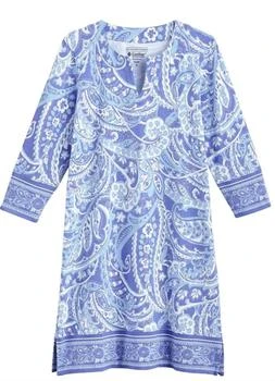推荐Oceanside Tunic Dress In Aura Blue Summertime Paisley商品