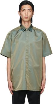 fear of god skate评价, Fear of god | Green Nylon Short Sleeve Shirt商品图片 5折
