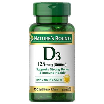商品D3-5000 IU Vitamin Supplement Softgels,商家Walgreens,价格¥161图片