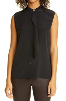 vince真丝, Vince | Sleeveless Ruffle Silk Blouse商品图片 4.6折